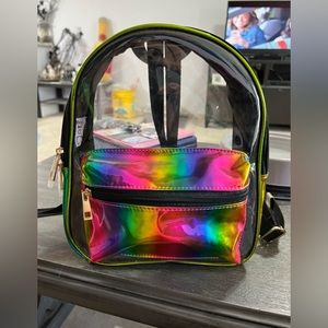 Rainbow Punk See-Through Backpack